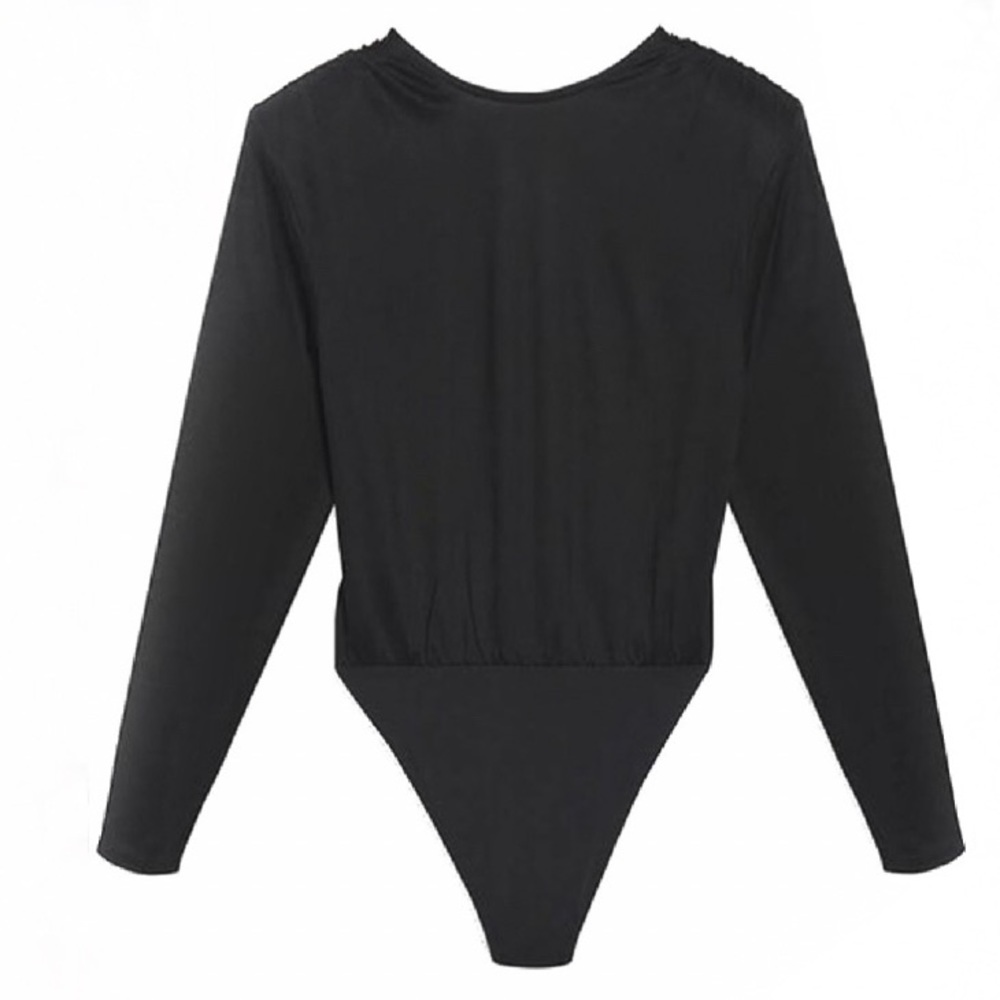 New ANINE Bing Whitney Bodysuit in Black Size Large